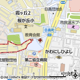 兵庫県川西市日高町1-2周辺の地図