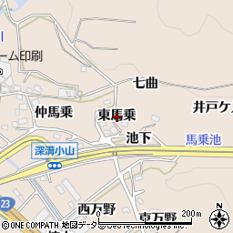 愛知県額田郡幸田町深溝東馬乗周辺の地図