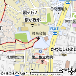 兵庫県教職員組合川西支部周辺の地図