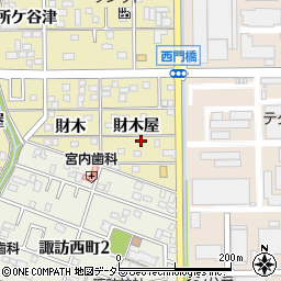愛知県豊川市市田町財木屋周辺の地図