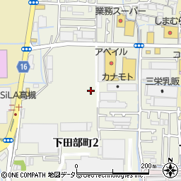 大阪府高槻市下田部町周辺の地図
