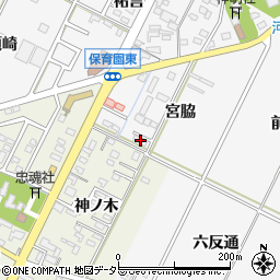 愛知県西尾市吉良町木田宮脇12周辺の地図