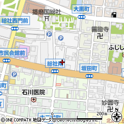 兵庫県姫路市総社本町54周辺の地図