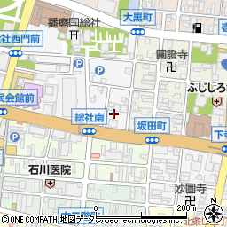 兵庫県姫路市総社本町4周辺の地図