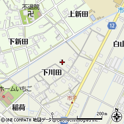 愛知県西尾市市子町下川田40-1周辺の地図