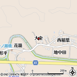 愛知県幸田町（額田郡）深溝（大金）周辺の地図
