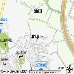 愛知県常滑市小鈴谷（北山下）周辺の地図