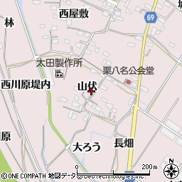 愛知県豊橋市賀茂町山伏周辺の地図