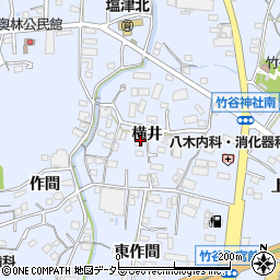 愛知県蒲郡市竹谷町横井周辺の地図