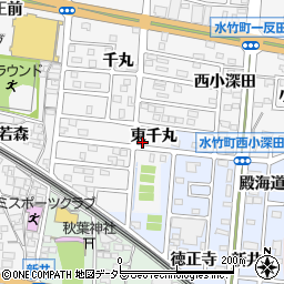 愛知県蒲郡市水竹町（東千丸）周辺の地図