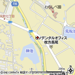 セブンイレブン枚方長尾荒阪２丁目店周辺の地図