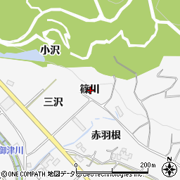 愛知県豊川市御津町豊沢篠川周辺の地図