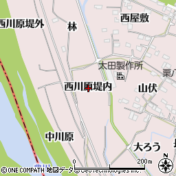 愛知県豊橋市賀茂町西川原堤内周辺の地図