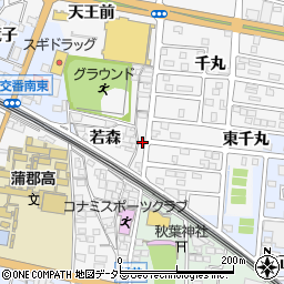 愛知県蒲郡市水竹町千丸224-2周辺の地図