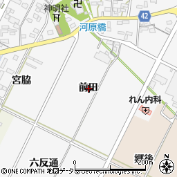 愛知県西尾市吉良町木田前田周辺の地図