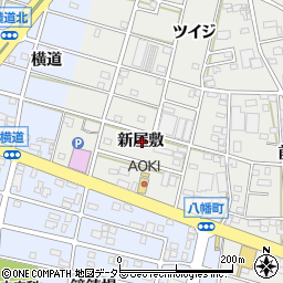 愛知県豊川市野口町新屋敷周辺の地図