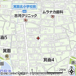 大阪府箕面市箕面4丁目15-50周辺の地図