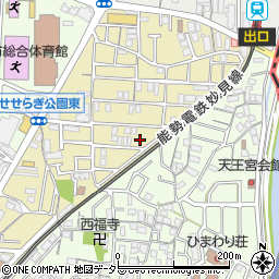 兵庫県川西市美園町6-15周辺の地図