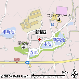 大阪府箕面市新稲周辺の地図