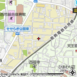 兵庫県川西市美園町6-18周辺の地図