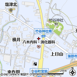 愛知県蒲郡市竹谷町宮前周辺の地図