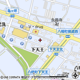 愛知県豊川市八幡町下天王33周辺の地図