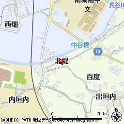京都府城陽市中北堤周辺の地図