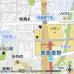 関西みらい銀行箕面中央支店周辺の地図