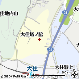 京都府京田辺市大住塔ノ脇周辺の地図