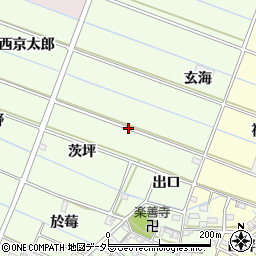 愛知県西尾市行用町京太郎周辺の地図