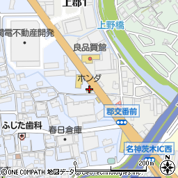 ホンダドリーム大阪茨木周辺の地図