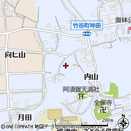 愛知県蒲郡市竹谷町内山44周辺の地図