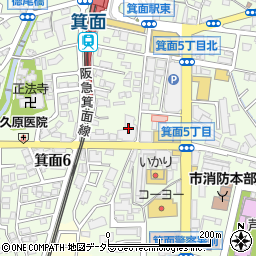 串カツ田中 箕面店周辺の地図