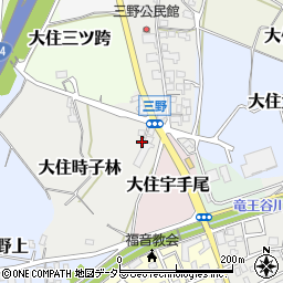 京都府京田辺市大住時子林周辺の地図