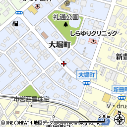 愛知県豊川市大堀町周辺の地図
