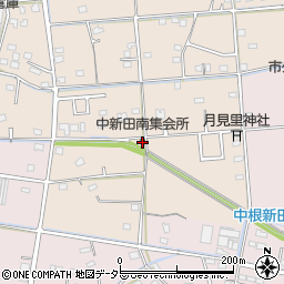 中新田南集会所周辺の地図