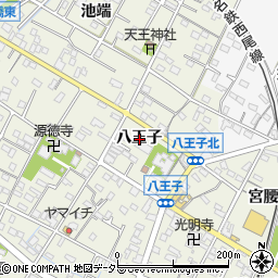 愛知県西尾市吉良町上横須賀八王子周辺の地図