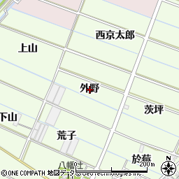愛知県西尾市行用町外野周辺の地図
