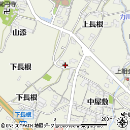 愛知県蒲郡市豊岡町上長根周辺の地図