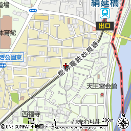 兵庫県川西市美園町8-19周辺の地図
