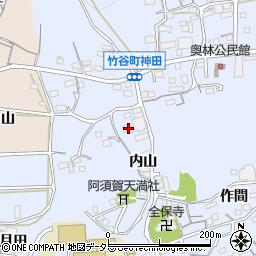 愛知県蒲郡市竹谷町内山31周辺の地図