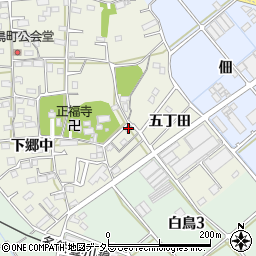 愛知県豊川市白鳥町五丁田34周辺の地図