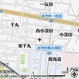 愛知県蒲郡市水竹町荒井周辺の地図