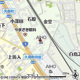 愛知県豊川市久保町向田周辺の地図