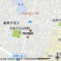 京都府京田辺市松井ケ丘周辺の地図