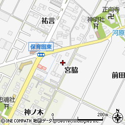 愛知県西尾市吉良町木田宮脇21周辺の地図