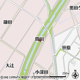 愛知県豊橋市賀茂町間川周辺の地図