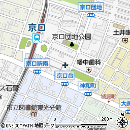兵庫県姫路市城東町京口台周辺の地図