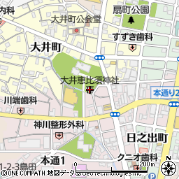 大井恵比須神社周辺の地図