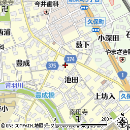 愛知県豊川市国府町流霞106周辺の地図